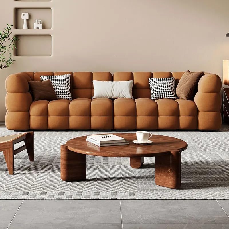 Aroma Homes Bubble Modular Sofa Set - Modern Cloud-Inspired 3-Seater Couch in Brown - Image 4